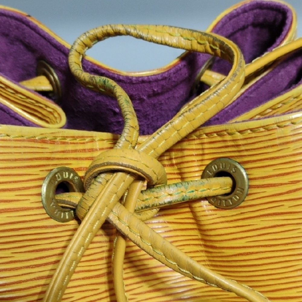 SALE! Auth Louis Vuitton Mustard Yellow Epi Leather Bucket/Shoulder Bag W/DB - Picture 11 of 16